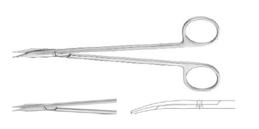 Рейнолдс ножиці делікатні вигнуті тупі/тупі 175 мм